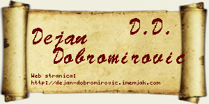 Dejan Dobromirović vizit kartica